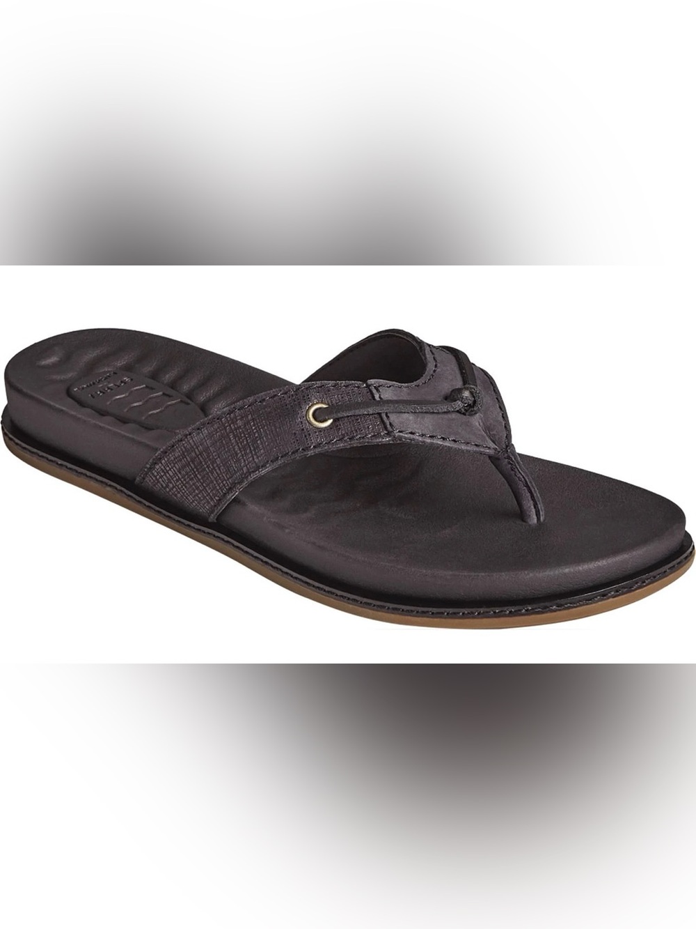 Sperry “Waveside” Plush Thong - Black - Size 6 - NWT